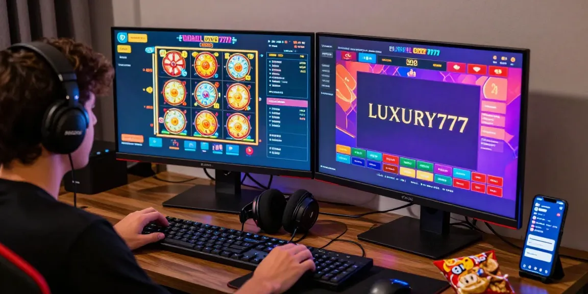 Permainan slot online LUXURY777 Link Alternatif dengan pemain terlibat dan suasana penuh semangat.