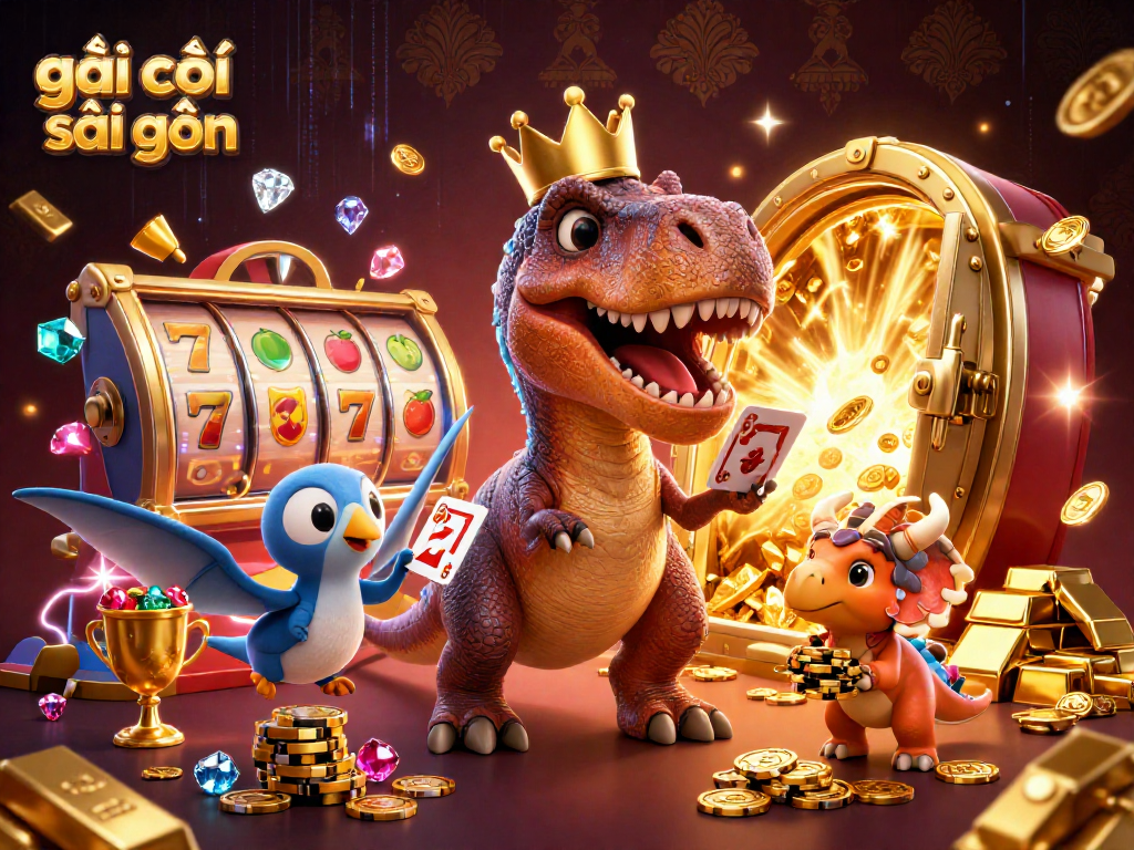 Engage in the excitement of gái gọi sài gòn with dynamic casino visuals, showcasing thrilling card games and glittering treasures.