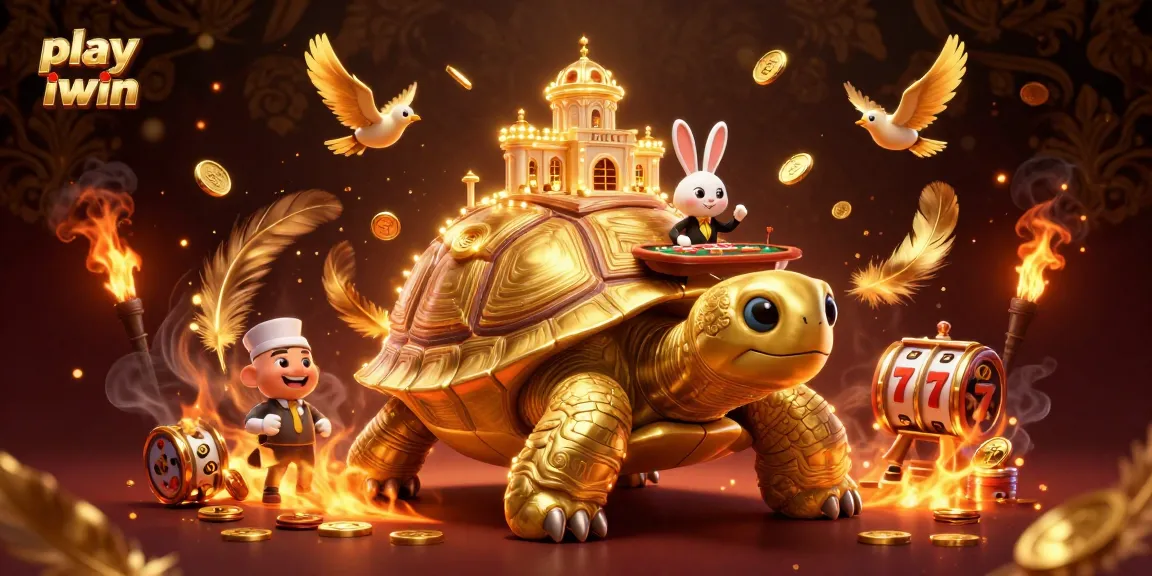 Experience the thrill to play iwin with a unique casino scene featuring vibrant characters and elements.