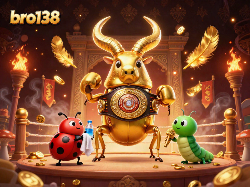 Place your bets with bro138, featuring epic 3D casino characters in a dynamic gambling arena.