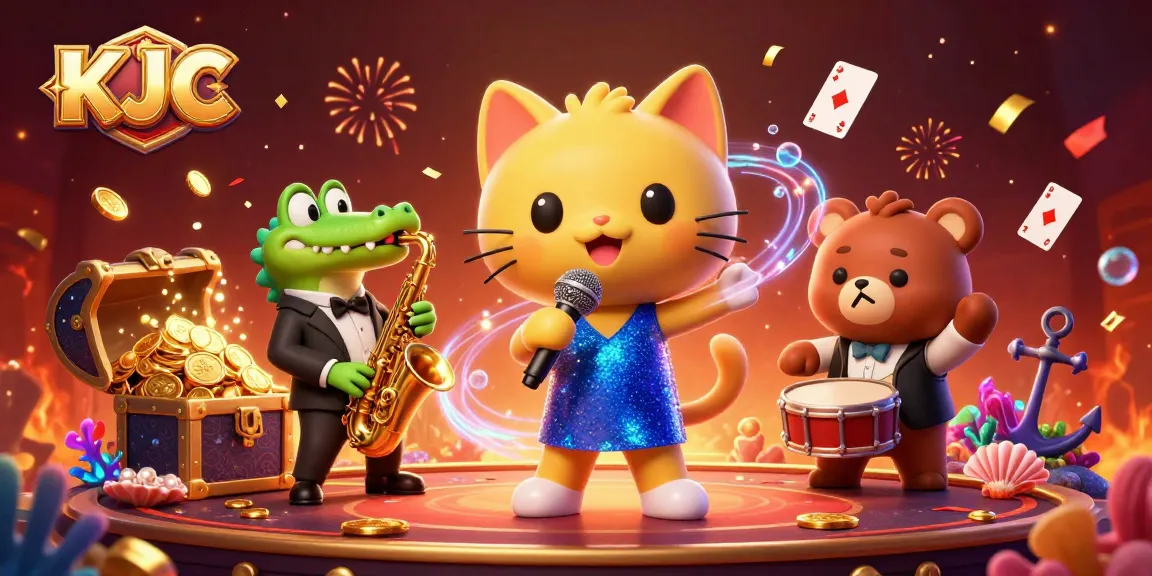 KJC offers vibrant casino experiences with lively characters, gold coins, and dynamic game elements for players.