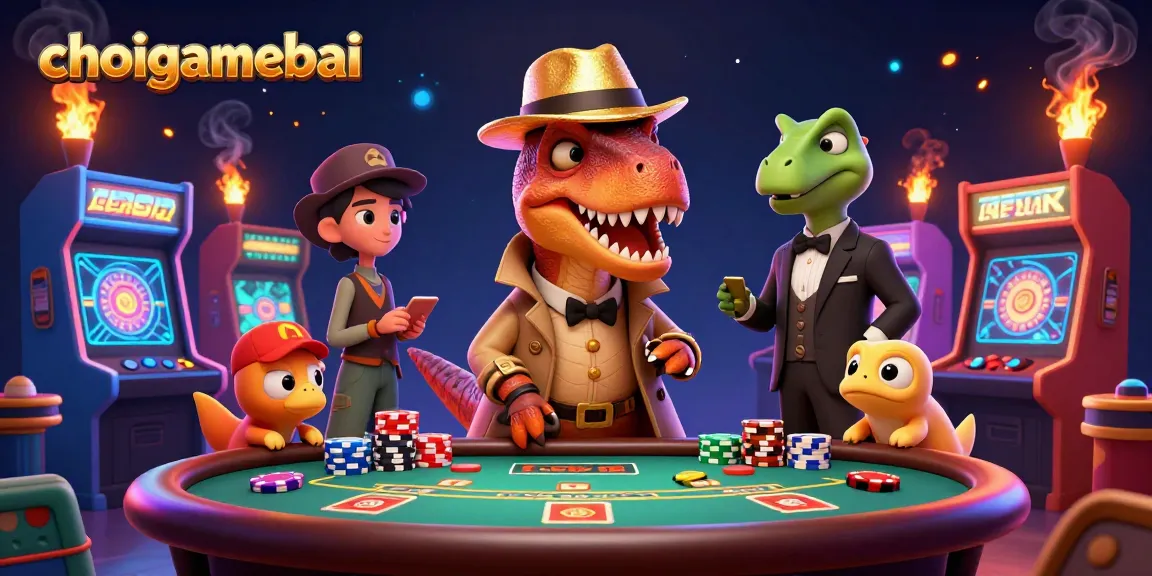 Experience thrilling gameplay at choigamebai with a velociraptor card counter and stegosaurus pit boss.