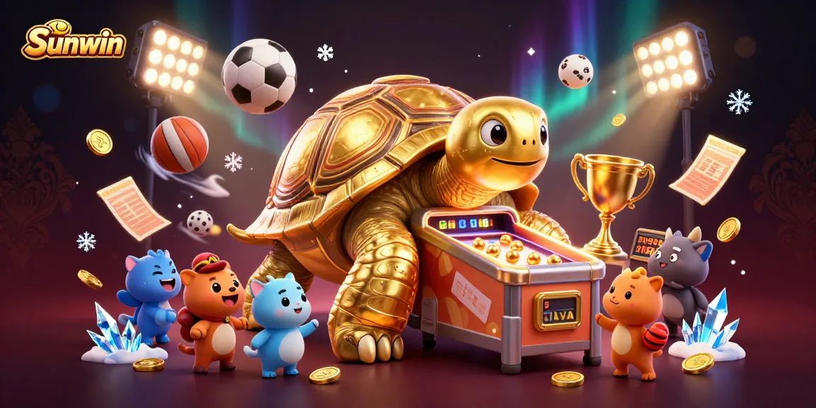 Experience thrilling games with Sunwin in an engaging casino-themed scene.