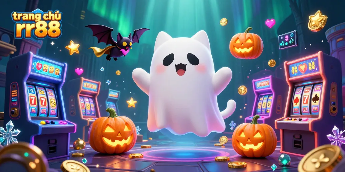 Experience thrilling gameplay at trang chủ rr88 featuring a ghost cat in a haunted casino.