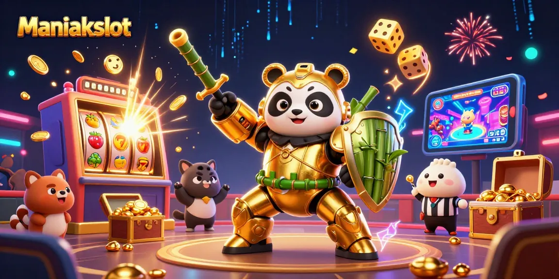 Experience winning thrills with the Maniakslot golden panda and exciting casino elements!