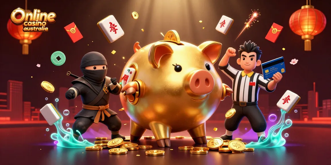 Experience the thrill of online casino Australia with dynamic 3D characters and vibrant elements.
