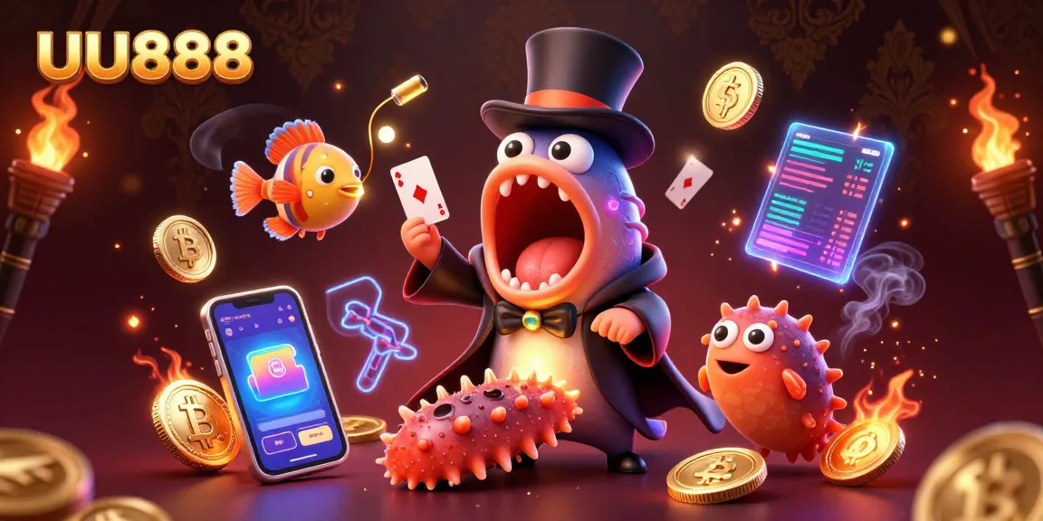 Engage with UU888's thrilling magic act in a vibrant underwater casino adventure.