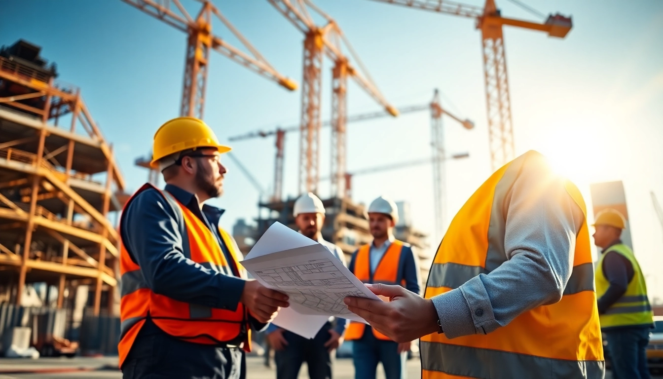 Manhattan Construction Manager overseeing a dynamic construction site, ensuring quality and teamwork.